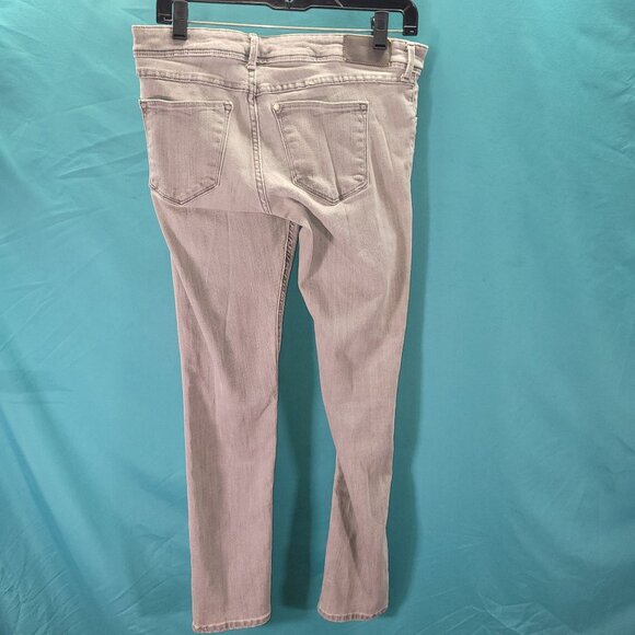 H&M Super Sqin Womens Skinny Jeans Light Gray Size 30x30 Super Low Waist Denim - Picture 5 of 7